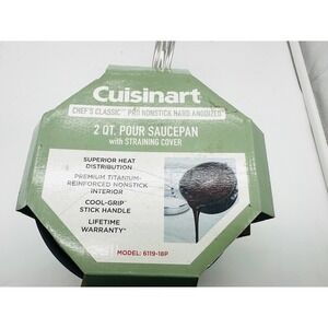Cuisinart 2 Qt Pour Saucepan Chef's Classic Pro Nonstick Hard Anodized 6119-18P